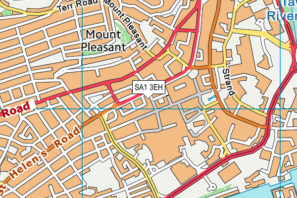 SA1 3EH map - OS VectorMap District (Ordnance Survey)