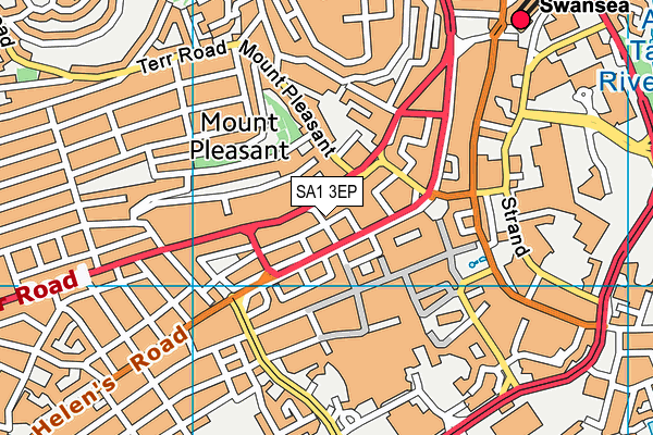 SA1 3EP map - OS VectorMap District (Ordnance Survey)