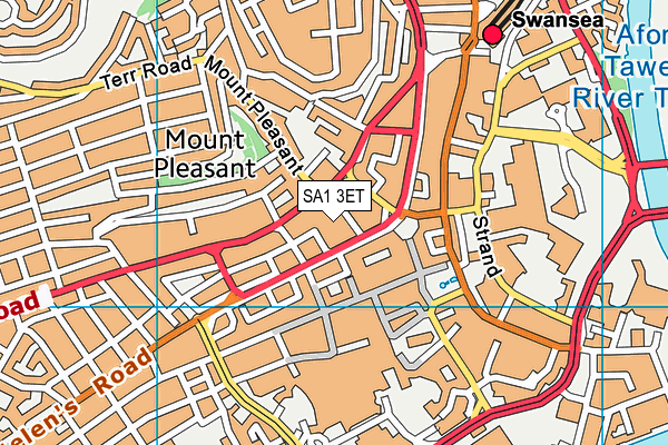 SA1 3ET map - OS VectorMap District (Ordnance Survey)