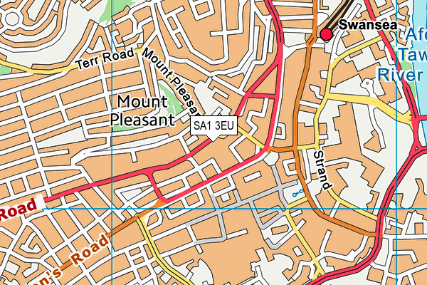 SA1 3EU map - OS VectorMap District (Ordnance Survey)