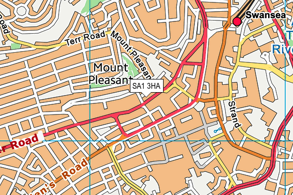 SA1 3HA map - OS VectorMap District (Ordnance Survey)