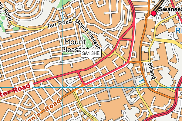 SA1 3HE map - OS VectorMap District (Ordnance Survey)