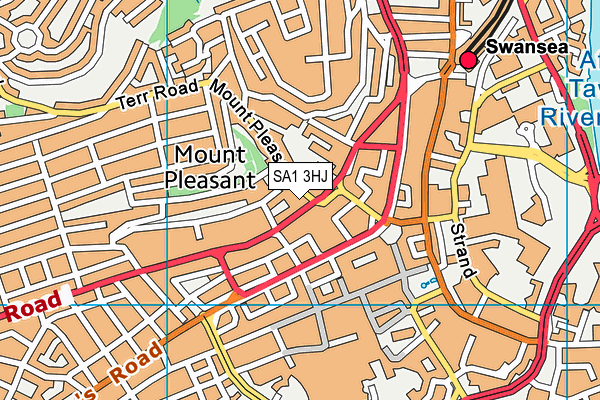 SA1 3HJ map - OS VectorMap District (Ordnance Survey)