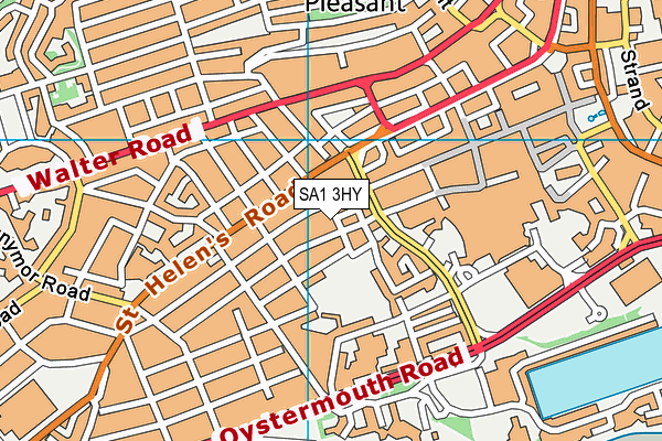 SA1 3HY map - OS VectorMap District (Ordnance Survey)