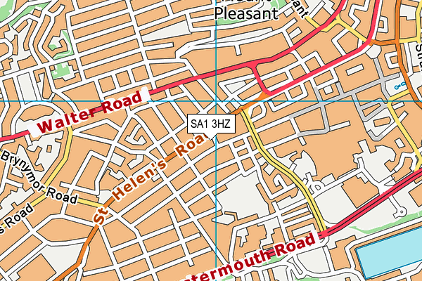 SA1 3HZ map - OS VectorMap District (Ordnance Survey)