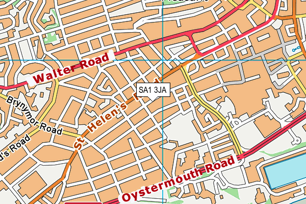 SA1 3JA map - OS VectorMap District (Ordnance Survey)