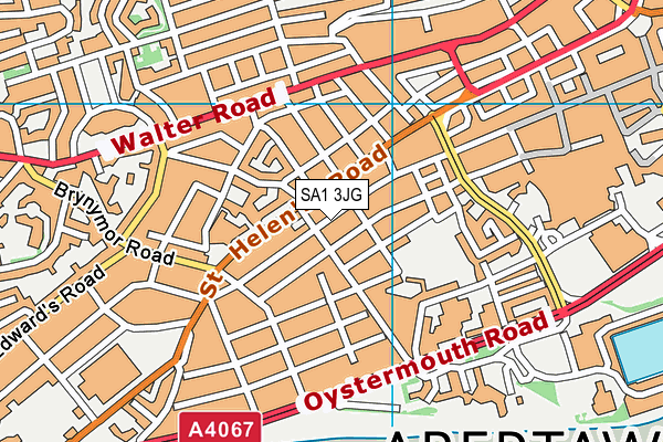 SA1 3JG map - OS VectorMap District (Ordnance Survey)