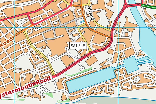 SA1 3LE map - OS VectorMap District (Ordnance Survey)