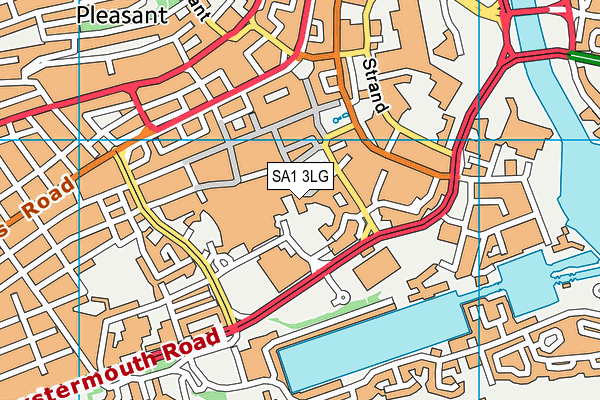 SA1 3LG map - OS VectorMap District (Ordnance Survey)