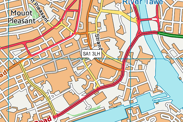 SA1 3LH map - OS VectorMap District (Ordnance Survey)