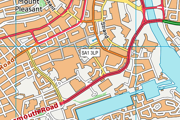 SA1 3LP map - OS VectorMap District (Ordnance Survey)