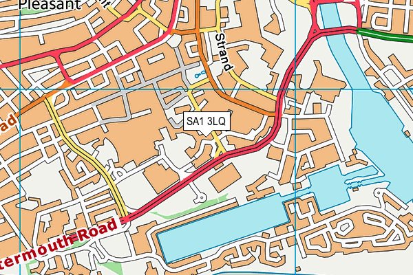 SA1 3LQ map - OS VectorMap District (Ordnance Survey)