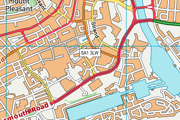 SA1 3LW map - OS VectorMap District (Ordnance Survey)