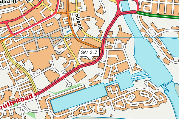SA1 3LZ map - OS VectorMap District (Ordnance Survey)