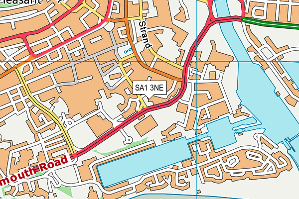 SA1 3NE map - OS VectorMap District (Ordnance Survey)
