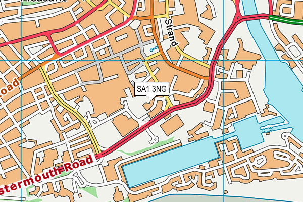 SA1 3NG map - OS VectorMap District (Ordnance Survey)