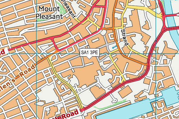 SA1 3PE map - OS VectorMap District (Ordnance Survey)