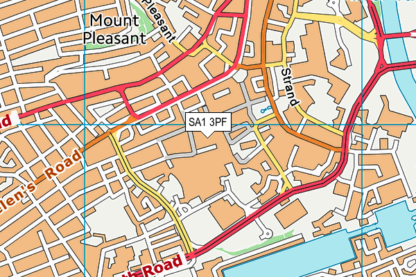 SA1 3PF map - OS VectorMap District (Ordnance Survey)