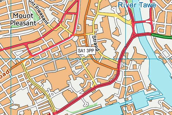 SA1 3PP map - OS VectorMap District (Ordnance Survey)