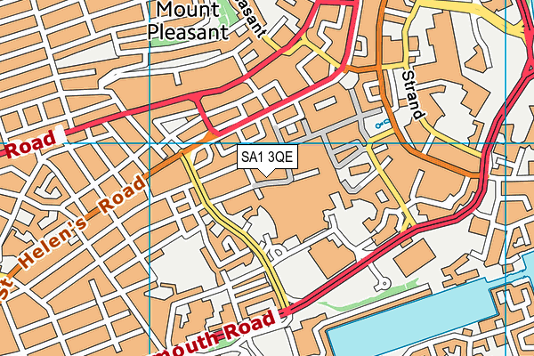 SA1 3QE map - OS VectorMap District (Ordnance Survey)