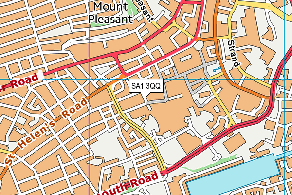 SA1 3QQ map - OS VectorMap District (Ordnance Survey)
