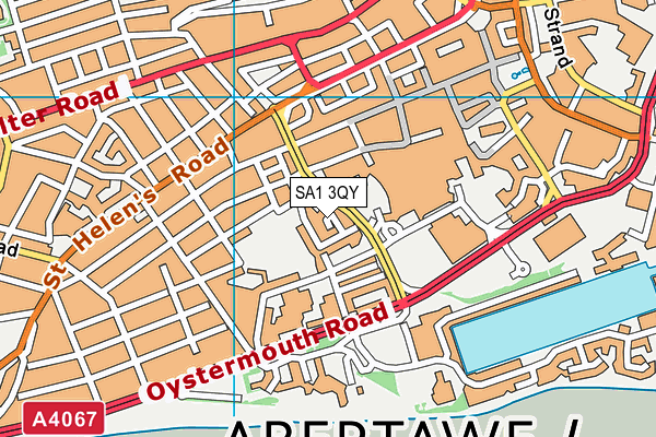 SA1 3QY map - OS VectorMap District (Ordnance Survey)