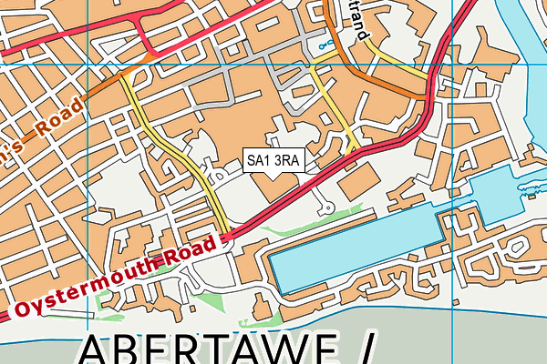 SA1 3RA map - OS VectorMap District (Ordnance Survey)