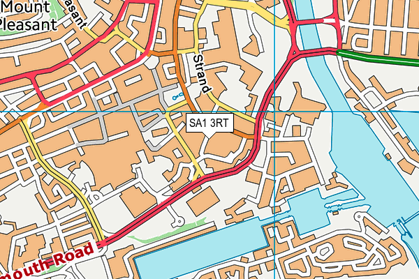 SA1 3RT map - OS VectorMap District (Ordnance Survey)