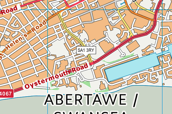 SA1 3RY map - OS VectorMap District (Ordnance Survey)