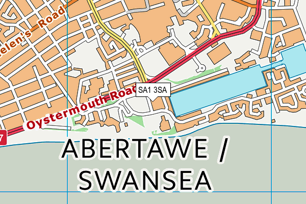 SA1 3SA map - OS VectorMap District (Ordnance Survey)