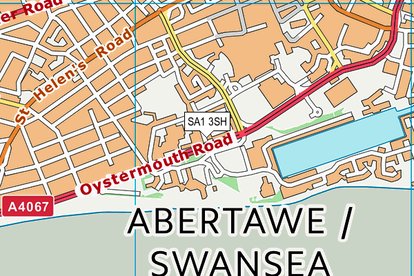 SA1 3SH map - OS VectorMap District (Ordnance Survey)