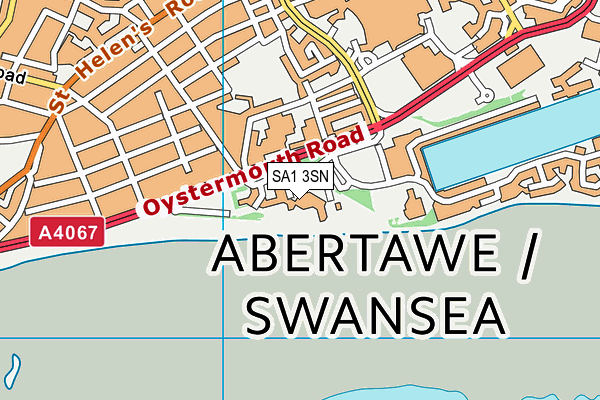 SA1 3SN map - OS VectorMap District (Ordnance Survey)