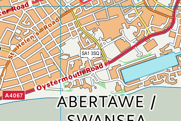 SA1 3SQ map - OS VectorMap District (Ordnance Survey)