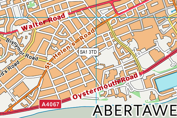 SA1 3TD map - OS VectorMap District (Ordnance Survey)