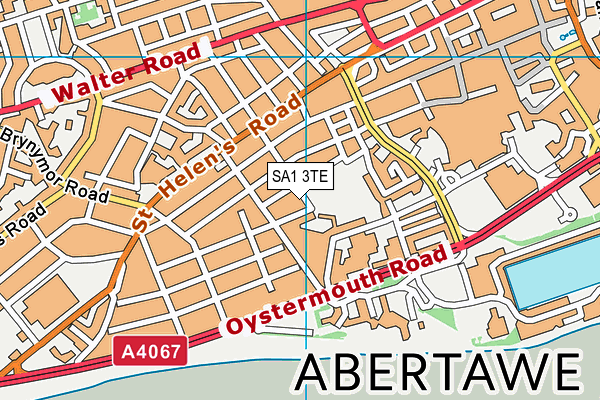 SA1 3TE map - OS VectorMap District (Ordnance Survey)