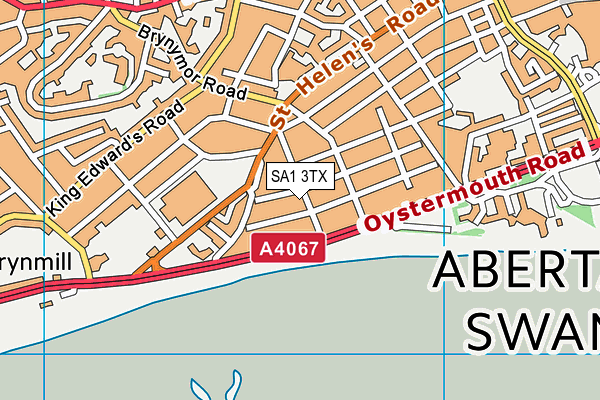 SA1 3TX map - OS VectorMap District (Ordnance Survey)