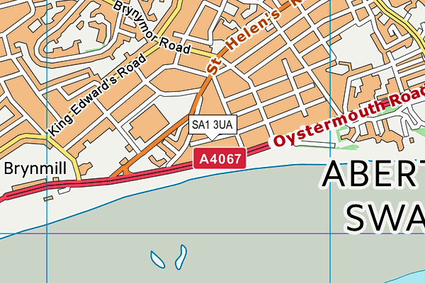 SA1 3UA map - OS VectorMap District (Ordnance Survey)