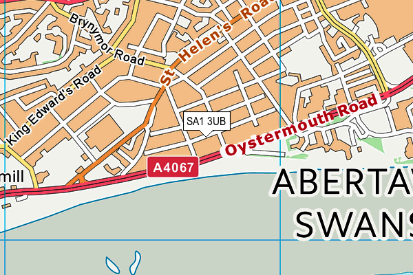 SA1 3UB map - OS VectorMap District (Ordnance Survey)