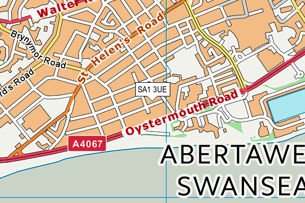 SA1 3UE map - OS VectorMap District (Ordnance Survey)