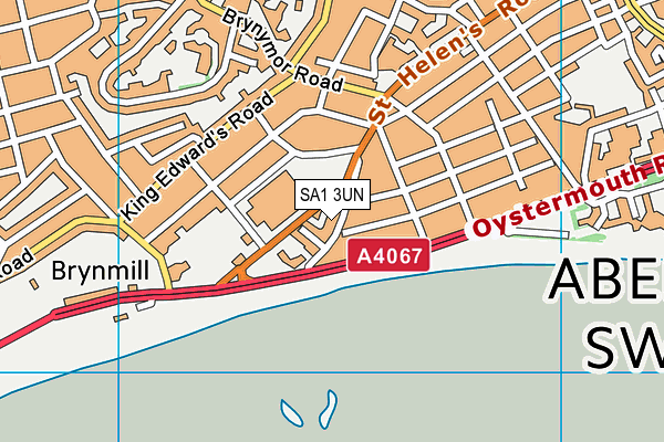 SA1 3UN map - OS VectorMap District (Ordnance Survey)