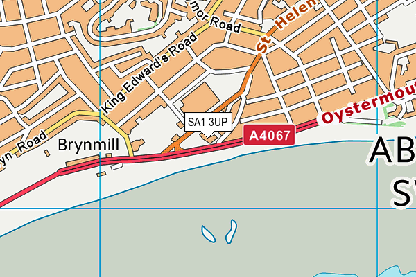 SA1 3UP map - OS VectorMap District (Ordnance Survey)