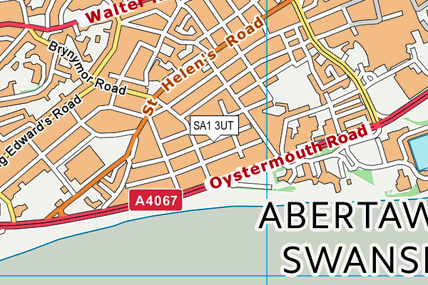 SA1 3UT map - OS VectorMap District (Ordnance Survey)