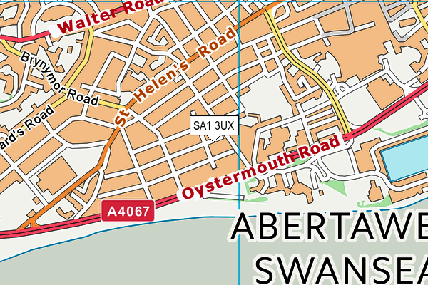 SA1 3UX map - OS VectorMap District (Ordnance Survey)
