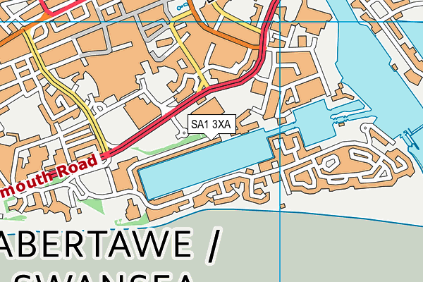 SA1 3XA map - OS VectorMap District (Ordnance Survey)