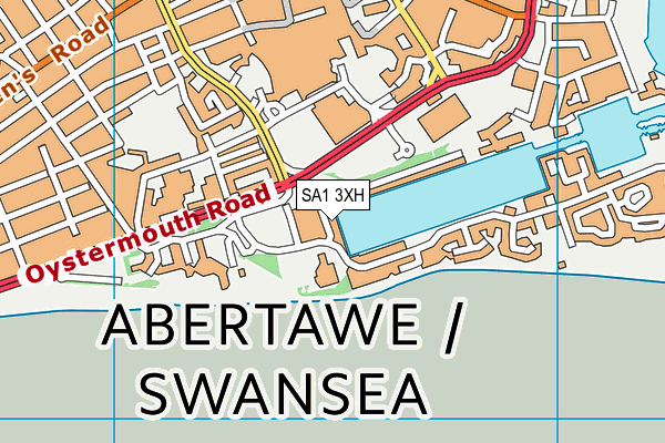 SA1 3XH map - OS VectorMap District (Ordnance Survey)