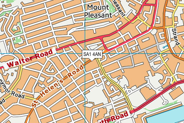 SA1 4AN map - OS VectorMap District (Ordnance Survey)