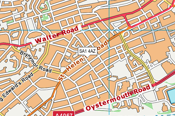 SA1 4AZ map - OS VectorMap District (Ordnance Survey)