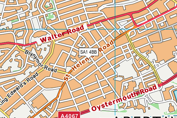 SA1 4BB map - OS VectorMap District (Ordnance Survey)