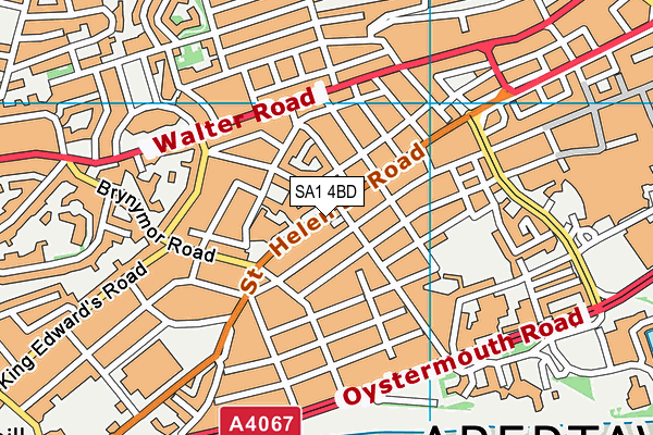 SA1 4BD map - OS VectorMap District (Ordnance Survey)