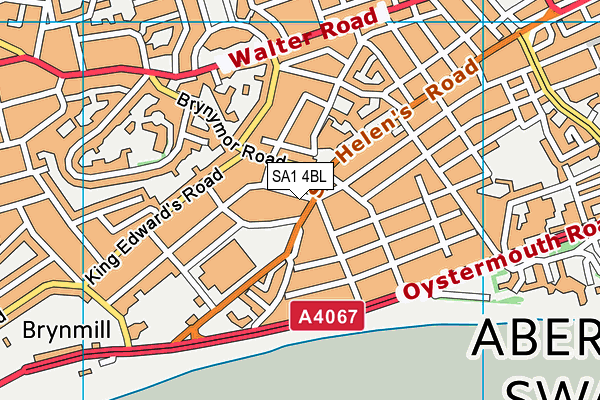 SA1 4BL map - OS VectorMap District (Ordnance Survey)